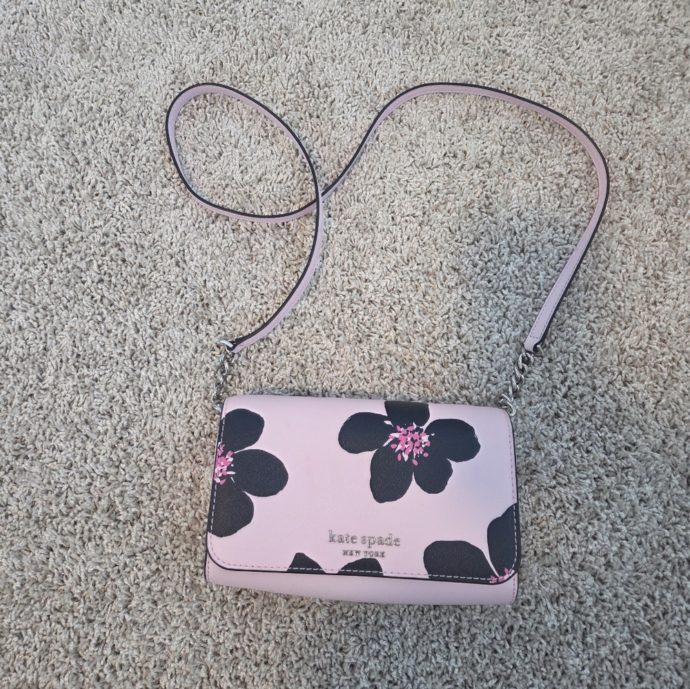 Kate Spade Pink Floral Crossbody Bag